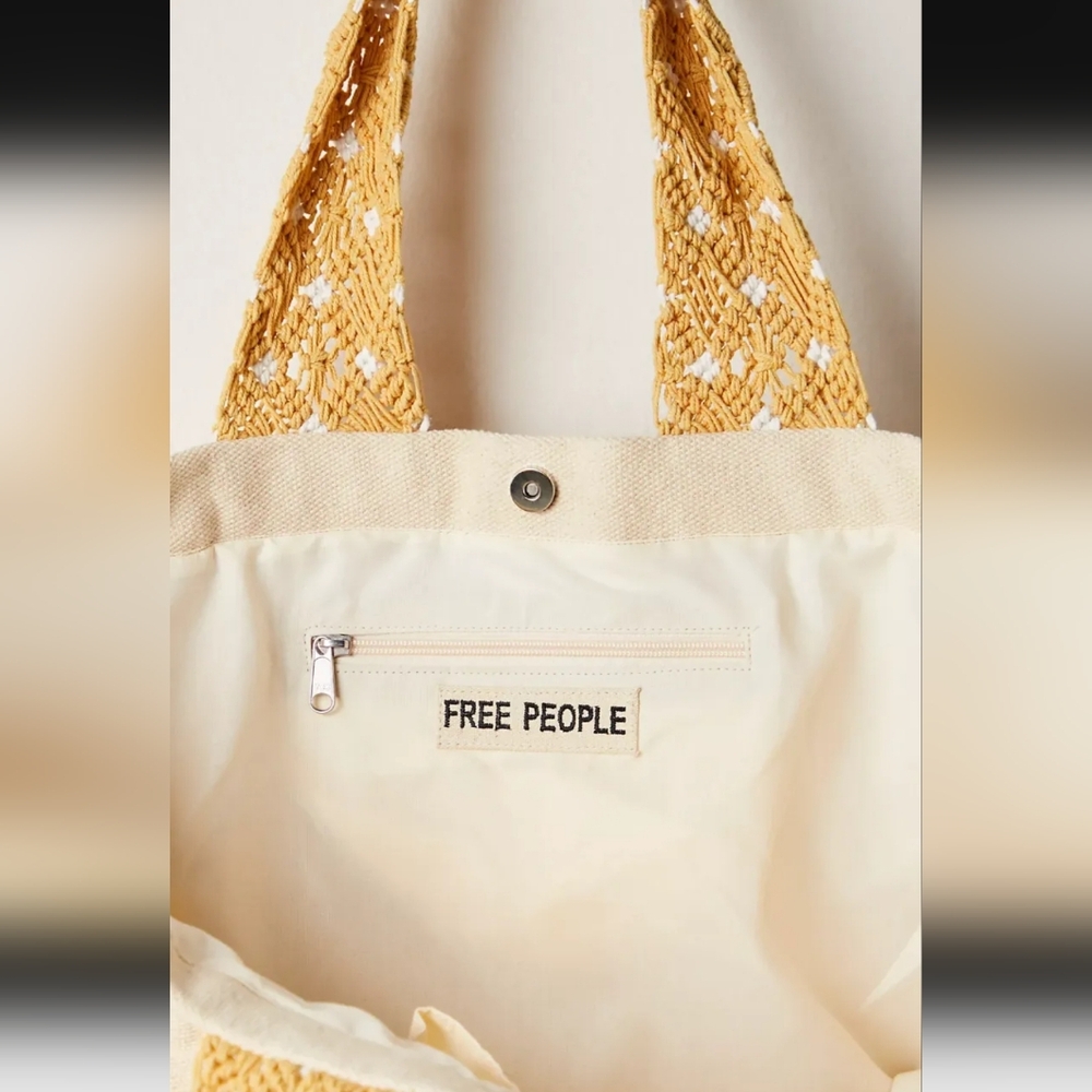 NWT Free People Mia Macrame Strap Tote Women's Bag - Picture 4 of 8